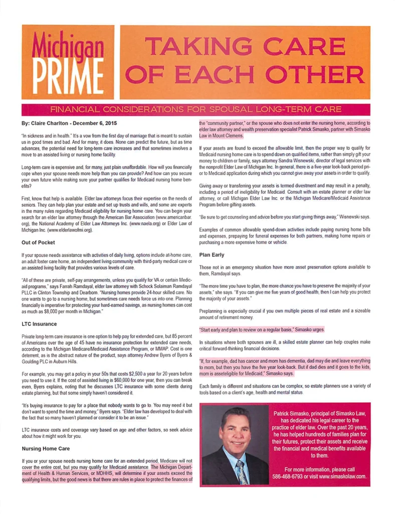 Financial Considerations for Spousal Long-Term Care